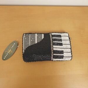 NWT New Mary Frances Crossbody Purse Bag Phone Well Played Piano Beaded